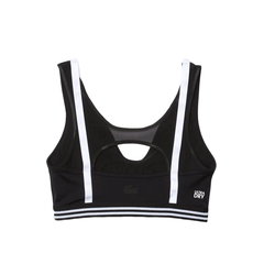 Бюстгальтер спортивный Lacoste Contrast Accents And Cut-Outs Sports Bra - black/white/black