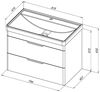 Aquanet 310146 Тумба Ирис new 80 подвесная 2 ящ. цв. белый глянец (310146)