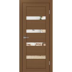Купить Межкомнатная дверь экошпон Турин 505.12 орех с зеркалом