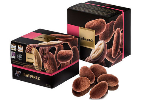 Миндаль из Аволы в молочном шоколаде с бобами и какао порошком, 120г