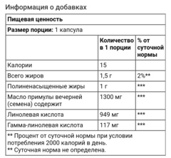 Solgar, масло примулы вечерней, 1300 мг, 60 капсул