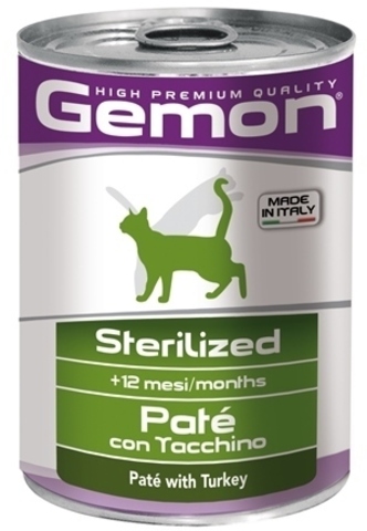 Gemon Cat Sterilised Pate with Turkey (банка)