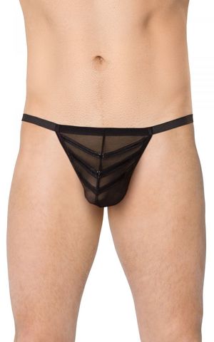 Мужские трусики-стринги с полосками - SoftLine Men s collection 4527