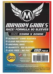 Протекторы для настольных игр Mayday Race! Formula 90 Card (55x80) - 100 штук