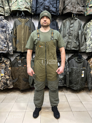 Костюм зимний PRIDE Магнум -45°C, полукомбинезон, Исландия, хаки