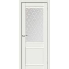 Купить Межкомнатная дверь экошпон Parma 1212 аляска остеклённая