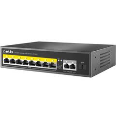 Netis P110GH 10-портовый неуправляемый PoE+ коммутатор 2*Gigabit Ethernet Uplink / 8*FE PoE+ 802.3af/802.3at / SFP порт