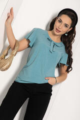 Блуза Сицилия (светло-бирюзовая) Б11601 LT Collection