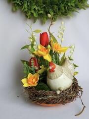 №2 Петух, пасхальный декор, миниатюра, высота 13 см, 1 шт.
