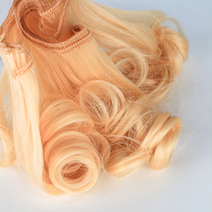 Волосы для кукол, трессы кудри Premium, светлый блонд, 13-15 см*1 метр, набор 2 шт