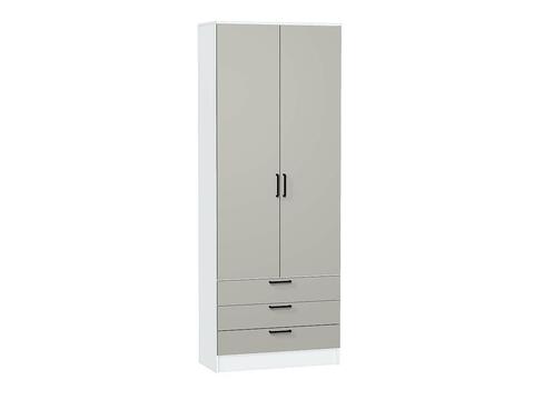 Шкаф двухстворчатый Стиль ШК-803 с ящиками Light Grey In 2S Белый