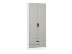 Шкаф двухстворчатый Стиль ШК-803 с ящиками Light Grey In 2S Белый
