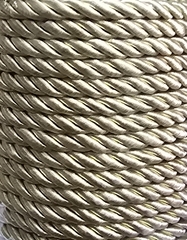 Шнур витой мебельный, ш. 6 мм, бежевый