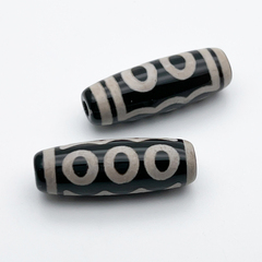 "Дзи" 5 Глаз, размер около 30*10 мм, цена за 1 шт