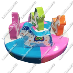 Электрическая карусель детская 4KIDS "Гонка на лошадках"