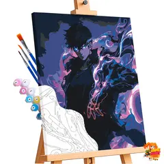 Картина по номерам Поднятие уровня в одиночку Сон Джин-Ву