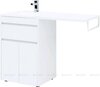 Aquanet 301352 Тумба c раковиной Токио 120L (Персона 120L) напольная 1 ящик 2 фасада цвет белый глянец (301352)