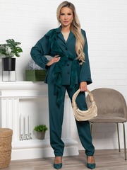 Костюм брючный Стилизация (изумруд) К15330-4М LT Collection