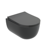 Ceramica Nova Modena CN6063MDH Подвесной унитаз c ультра тонким сидением и крышкой с функцией плавного закрытия, цвет: темный антрацит матовый