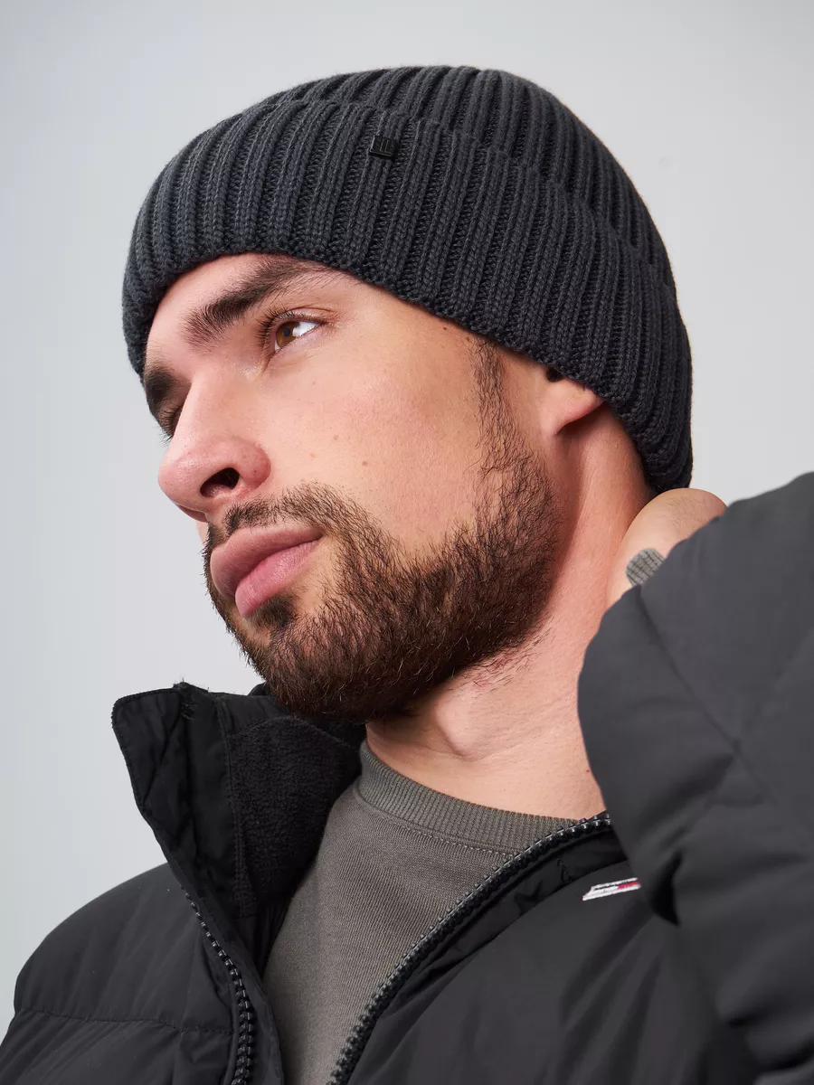 Шапка бини зимняя весенняя с флисом