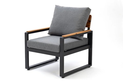 Кресло из алюминия Joygarden ТОПА, темно-серый графит