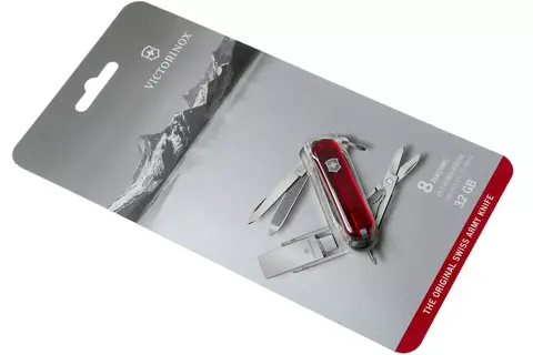 Нож-брелок Victorinox USB 32 Гб, 58 mm, 8 функций (4.6235.TG32B10)