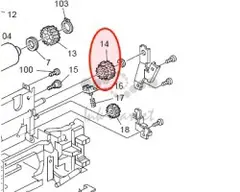 Шестерня привода блока термозакрепления Ricoh AB017703