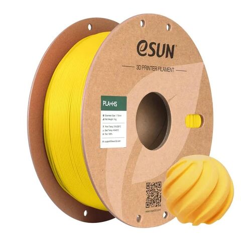 Пластик для 3D-печати eSUN PLA+HS, 1.75 мм, 1 кг, жёлтый, PLA+HS175Y1P1