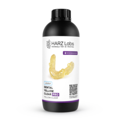 Фотополимерная смола HARZ Labs Dental Yellow Clear PRO, прозрачно-жёлтая, 1 кг