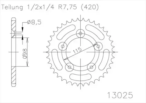 Звезда ведомая 51-13025 50