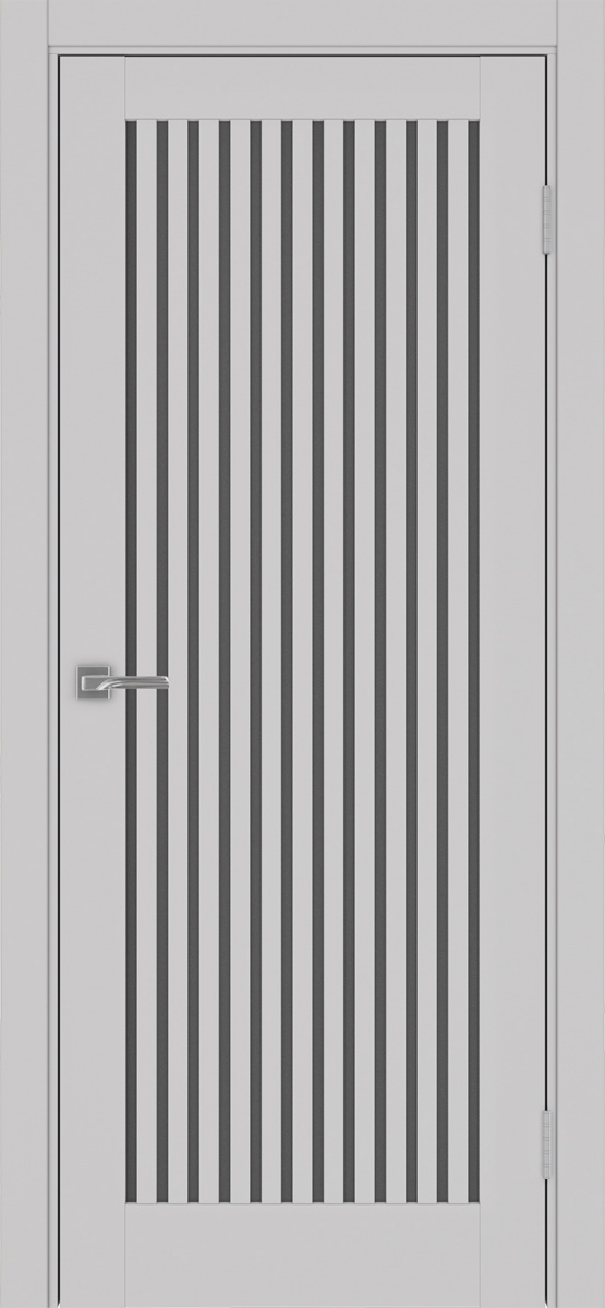 Дверь межкомнатная Оптима Порте Турин 543.2, цвет пепельный, экошпон, стекло графит