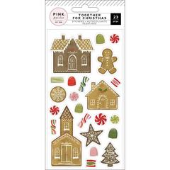 Паф-стикеры Together For Christmas Puffy Stickers 23/Pkg