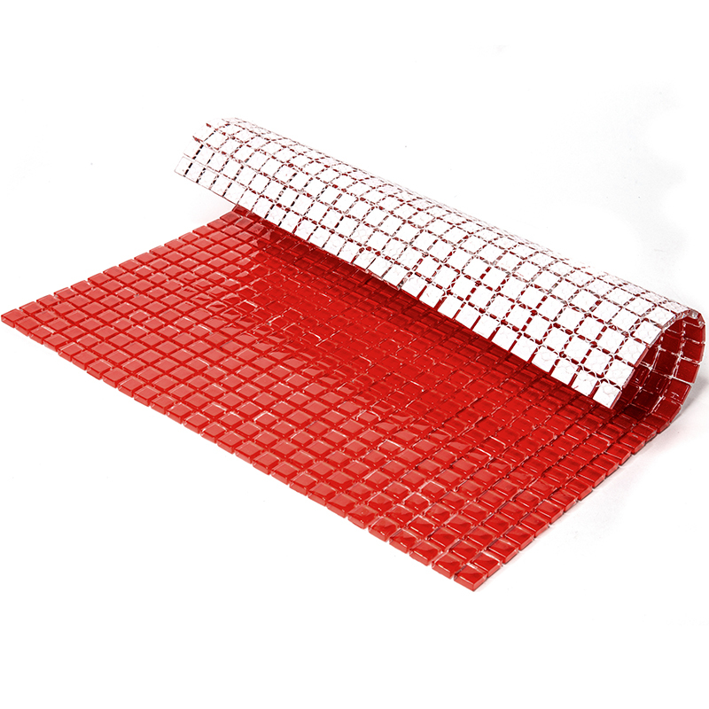 VPC-111 Red Стеклянная мозаика чип 10 мм Vidromar Pure color красный квадрат глянцевый