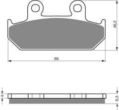 Тормозные колодки дисковые 051 AD