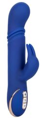 Синий вибратор-кролик с нагревом The Heated Silicone Thrusting G Rabbit - 21,5 см. - 