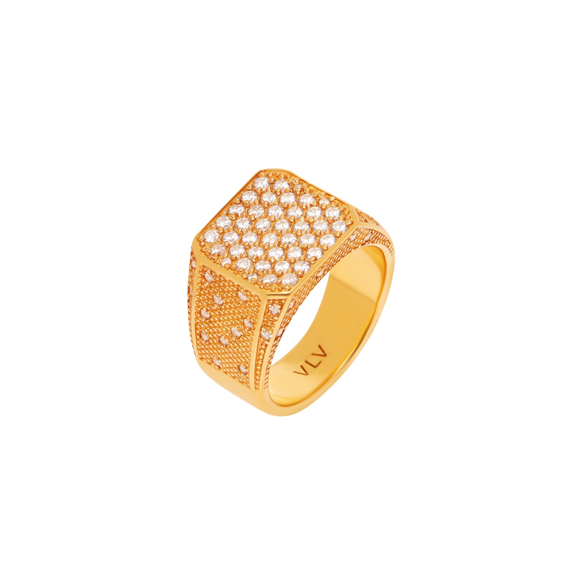 цена VIVA LA VIKA Кольцо Starry Sky Signet Ring – Gold
