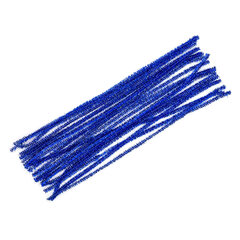 Проволока шенил/синель люрекс для рукоделия 30 см, электрик