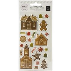 Паф-стикеры Together For Christmas Puffy Stickers 23/Pkg