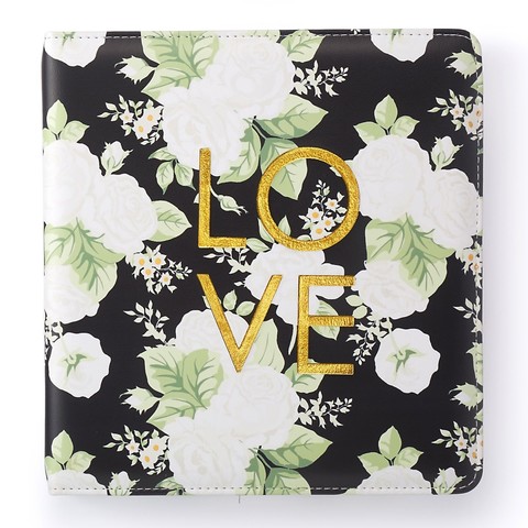 УЦЕНКА! Альбом Small Creative Photo Album от Webster's Pages -23/22/5 см-Black FloralУЧЕНКА