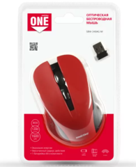 Мышь беспроводная ONE SBM-340AG-M бордовый SMARTBUY