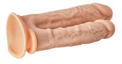 Телесный анально-вагинальный фаллоимитатор Double Penetrator - 19,5 см. - 