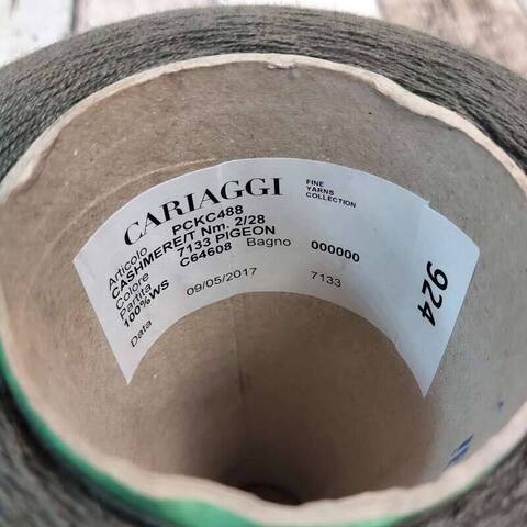 Кашемир 2/28 CARIAGGI / CASHMERE 100 серо-зеленый