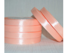 Лента атласная персиковая 7 мм.