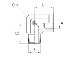 Штуцер FSC90 BSP 3/4" BSPT 3/4" CAST