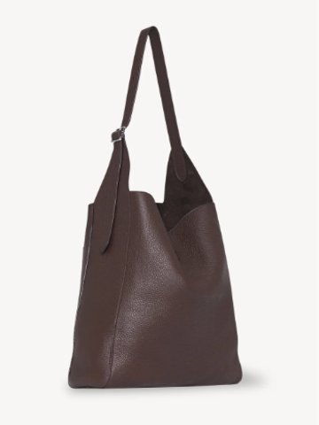 Кожаная сумка THE ROW Blake Hobo темно-коричневый