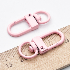Замок-карабин, цвет розовый, размер 32*12 мм, цена за 1 шт