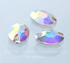 3210 Пришивные стразы Сваровски овальные Crystal AB (10х7 мм)