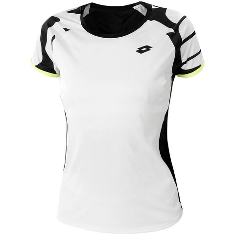 Женская теннисная футболка Lotto Top Ten W III Tee PRT2 PL - bright white/all black