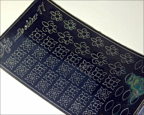 Металлизированные наклейки Arti nails Stiker цвет серебро №17 купить за 100 руб