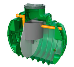 Септик Политим 3700 л./ 1300 л. в сутки / 7-8 чел. / самотечный сброс (2400x1630x2070см;черный) - арт.560745